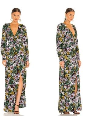 AFRM X Revolve Shiloh Floral Maxi Dress in Botanical Garden